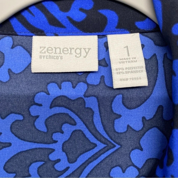 Zenergy Chico's Jacket Blue 1 / Small Printed Ombre - Picture 4 of 5